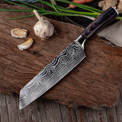 Forged Japanese Chef Knife 9 Inch 7CR15 Stainless Steel Kitchen Cooking Knife Meat Cleaver Vegetable Cutting Salmon Sushi Knives