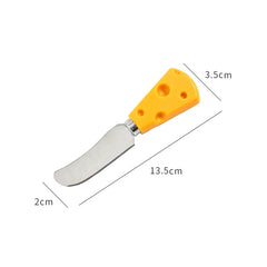 1PC Wood Handle Cheese Knives Stainless Steel Butter Cutter Flat Shovel Spatula Fork Spoon Kitchen Cutlery Cooking Tools
