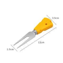 1PC Wood Handle Cheese Knives Stainless Steel Butter Cutter Flat Shovel Spatula Fork Spoon Kitchen Cutlery Cooking Tools
