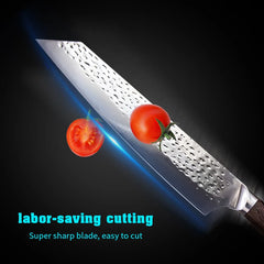 Forged Japanese Chef Knife 9 Inch 7CR15 Stainless Steel Kitchen Cooking Knife Meat Cleaver Vegetable Cutting Salmon Sushi Knives
