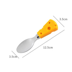1PC Wood Handle Cheese Knives Stainless Steel Butter Cutter Flat Shovel Spatula Fork Spoon Kitchen Cutlery Cooking Tools