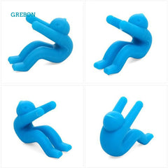Creative Man Shaped Overflow Prevent Pot Cover Anti-overflow Silicone Lifting Soup Spoon Holder Kitchen Gadgets Spill-Proof Rack