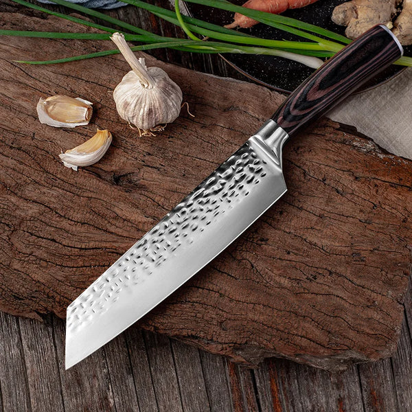 Forged Japanese Chef Knife 9 Inch 7CR15 Stainless Steel Kitchen Cooking Knife Meat Cleaver Vegetable Cutting Salmon Sushi Knives