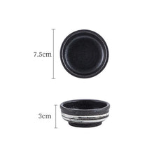 Japanese Ceramic Plate Retro Kiln Glaze Barbecue Mini Dipping Dish Sashimi Sushi Soy Sauce Dishes Home Desktop Snack Plates