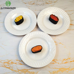 Round White 100% Melamine Wave Dish Dining utensils Imitation Porcelain Restaurant Tableware Dinner Plate