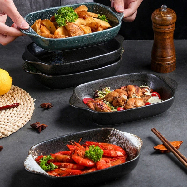 Baking Tools and Accessories Bakeware Oven Baking Tray Ceramic Pans Kitchen Gadgets Cooking Utensils Porcelain Dishes Utensil