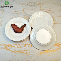 Round White 100% Melamine Wave Dish Dining utensils Imitation Porcelain Restaurant Tableware Dinner Plate
