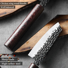 XITUO Handmade Knife Mini Kitchen Tool Knife Japanese Fruit Peeling And Cutting Multifunctional Tool Gift Round Wooden Handle