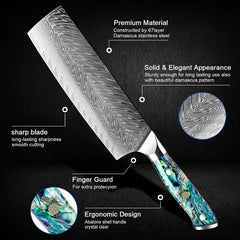 Extra Sharp Chef Knives Japanese Damascus Cooking Knife Pro High Carbon Super Steel Nakiri Knife Chinese Small Kitchen Knife