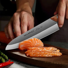 8" Utility Japanese Professional Chef Knife Stainless Steel Slice Cleaver Kitchen Knife Meat Fish Fruit Vegetables Butcher Knife