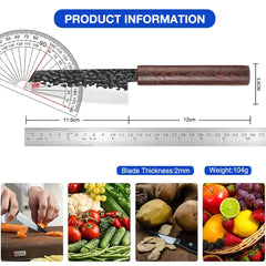 XITUO Handmade Knife Mini Kitchen Tool Knife Japanese Fruit Peeling And Cutting Multifunctional Tool Gift Round Wooden Handle