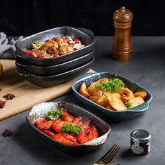 Baking Tools and Accessories Bakeware Oven Baking Tray Ceramic Pans Kitchen Gadgets Cooking Utensils Porcelain Dishes Utensil