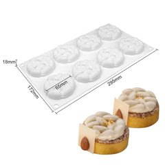 Dorica New 1/8 Holes Almond Silicone Cake Mousse Mold Diy Handmade Soap Mould Fondant Cake Decorating Tools Kitchen Bakeware