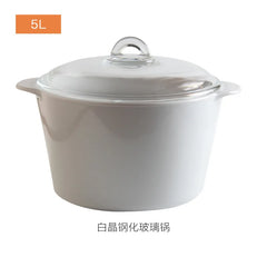 Transparent glass pot with two ears crystal amber stew pot soup pot and pans with open fire hot pot kitchen cookware cooking pot