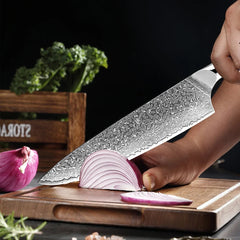 Damascus VG-10 Japanese Steel Chef Knife 8 Inch Professional Chef's Knife Full Tang Handle Ultra Sharp Kitchen Cooking Knife