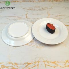 Round White 100% Melamine Wave Dish Dining utensils Imitation Porcelain Restaurant Tableware Dinner Plate