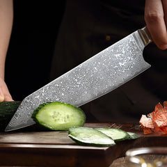 Real Damascus Steel Kitchen Chef Knife Professional Japanese Knife Meat Fish Vegetables Slice Kiritsuke Butcher Cleaver Knife