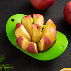 8-Blade Apples Cutter Slicer Fruit Corer Divider Tool Stainless Steel Household Kitchen Gadgets Green