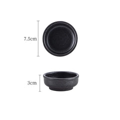 Japanese Ceramic Plate Retro Kiln Glaze Barbecue Mini Dipping Dish Sashimi Sushi Soy Sauce Dishes Home Desktop Snack Plates