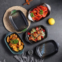 Baking Tools and Accessories Bakeware Oven Baking Tray Ceramic Pans Kitchen Gadgets Cooking Utensils Porcelain Dishes Utensil