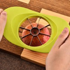 8-Blade Apples Cutter Slicer Fruit Corer Divider Tool Stainless Steel Household Kitchen Gadgets Green