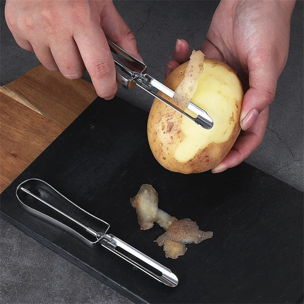 Stainless Steel Straight Melon Planer Fruit Slicer Sharp Movable Cutter Head Cucumber Potato Peeler Household Kitchen Gadgets