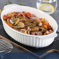 Cooking Accessories Bread Pan for Baking Tray for Oven Porcelain Dishes Kitchen Utensil Ceramic Pans Bakeware Tools Utensils Bar