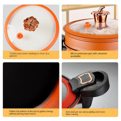 Creative Pumpkin Pressure Cooker Large Capacity Multi-functional With Steamer Cooking Pots Mcstone Non-stick Household Soup Pot