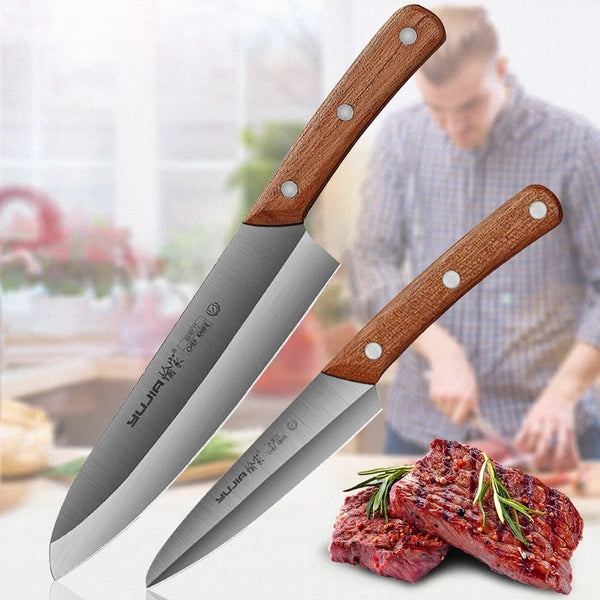 8" Utility Japanese Professional Chef Knife Stainless Steel Slice Cleaver Kitchen Knife Meat Fish Fruit Vegetables Butcher Knife