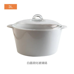 Transparent glass pot with two ears crystal amber stew pot soup pot and pans with open fire hot pot kitchen cookware cooking pot