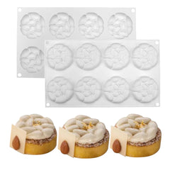 Dorica New 1/8 Holes Almond Silicone Cake Mousse Mold Diy Handmade Soap Mould Fondant Cake Decorating Tools Kitchen Bakeware